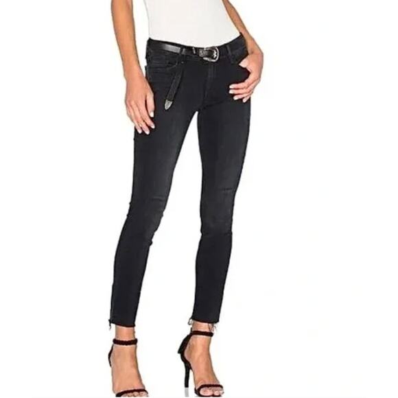 Mother Looker Ankle Fray Blackbird Denim Women's 26 High Waisted Jeans Capsule - Picture 1 of 13